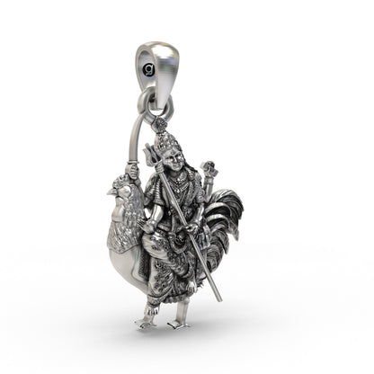 Divine Bahuchar Maa 925 Silver Pendant
