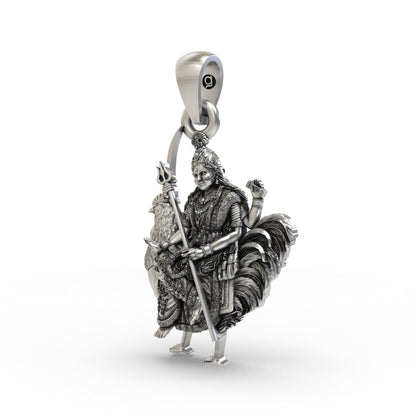 Divine Bahuchar Maa 925 Silver Pendant