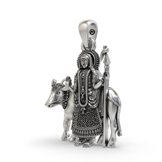 Divine Pithad Maa 925 Silver Pendant