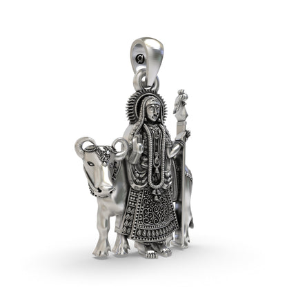 Divine Pithad Maa 925 Silver Pendant