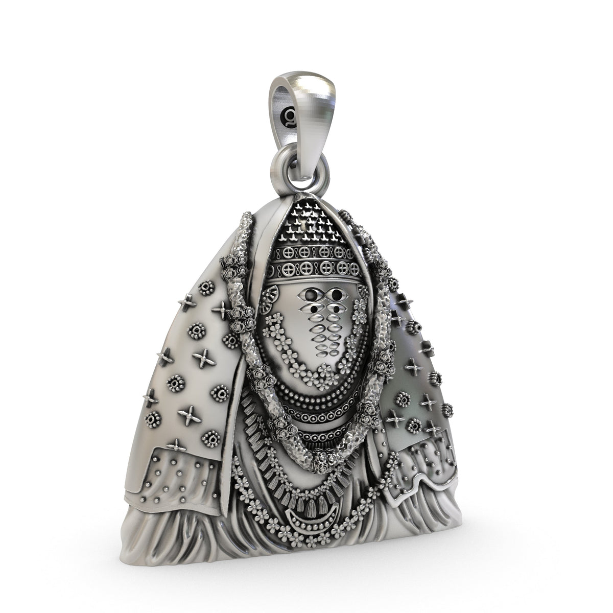 Divine Ashapura Mata 925 Silver Pendant