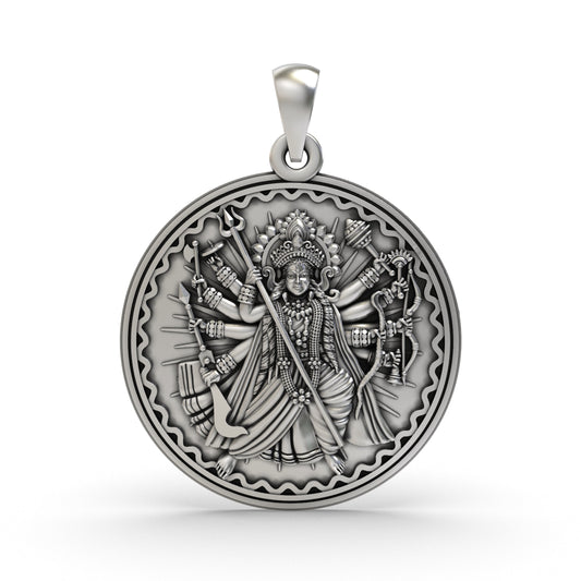 Divine Durga Maa 925 Silver Pendant