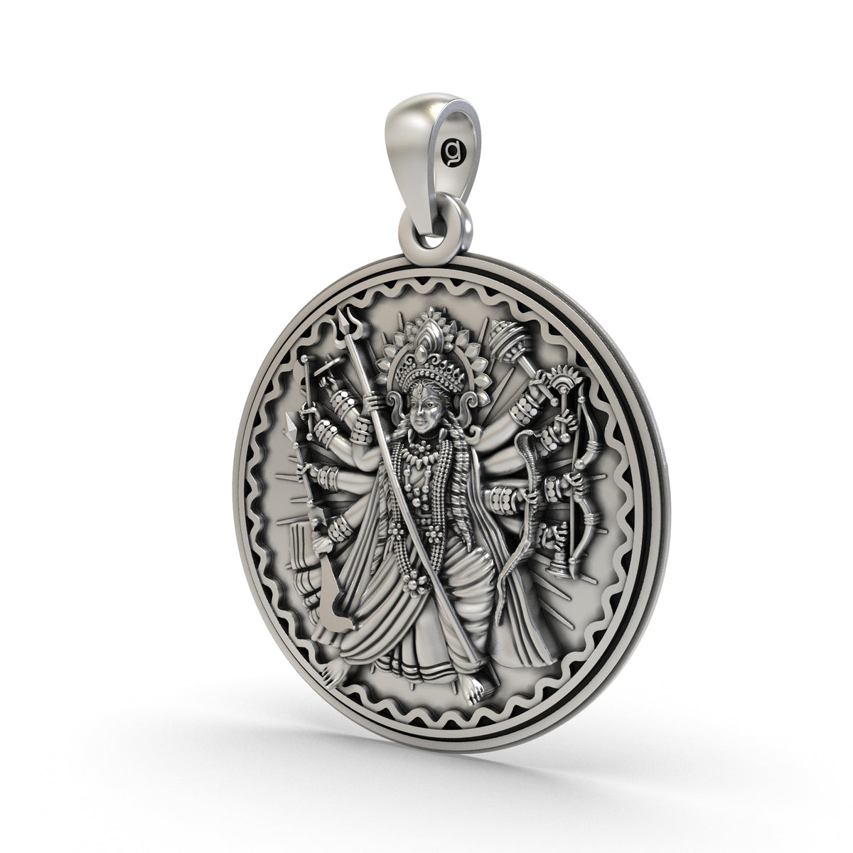 Divine Durga Maa 925 Silver Pendant