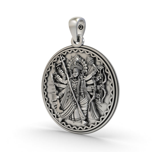 Divine Durga Maa 925 Silver Pendant