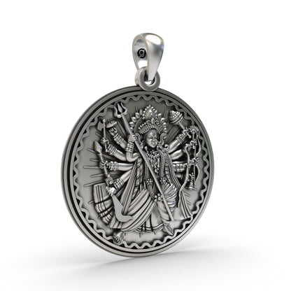 Divine Durga Maa 925 Silver Pendant