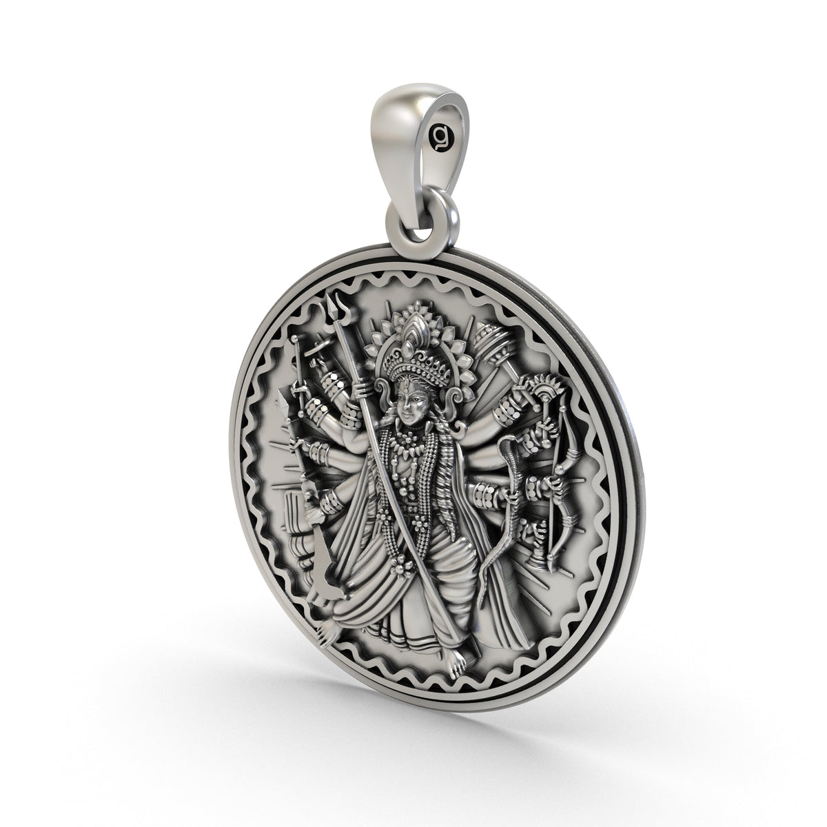 Divine Durga Maa 925 Silver Pendant