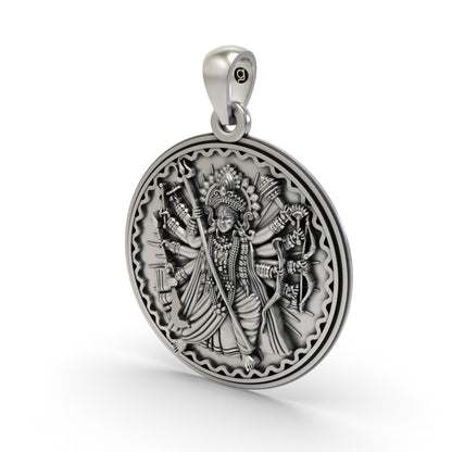 Divine Durga Maa 925 Silver Pendant