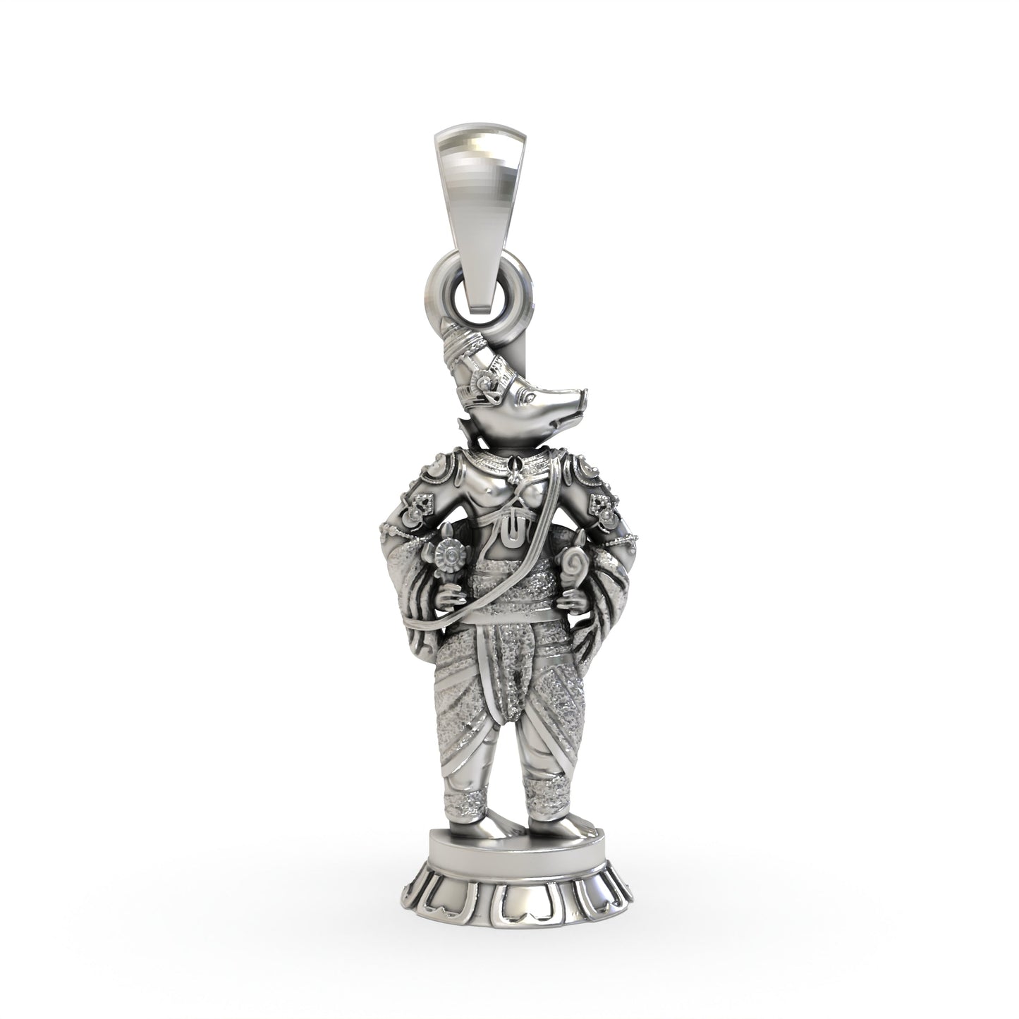 925 Silver Varaha Avatar Pendant – Lord Vishnu Boar Incarnation Jewelry