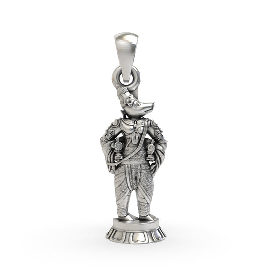 925 Silver Varaha Avatar Pendant – Lord Vishnu Boar Incarnation Jewelry