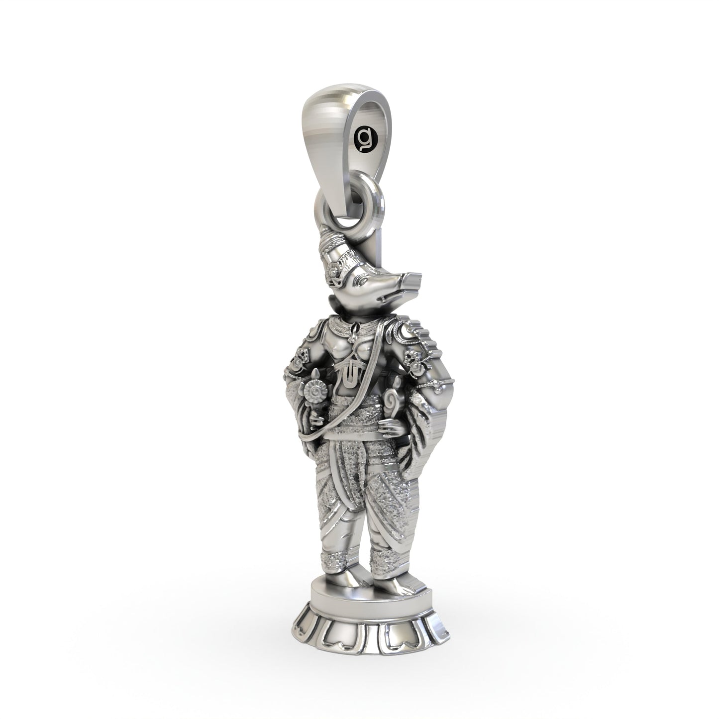 925 Silver Varaha Avatar Pendant – Lord Vishnu Boar Incarnation Jewelry