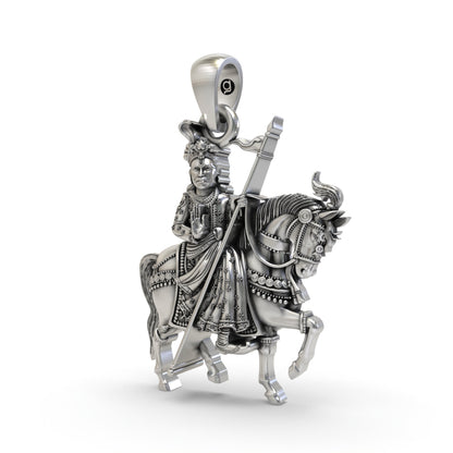 925 Silver Guga Jahar Veer Ji Pendant – Gogaji | Goga Veer | Zaher Veer Jewelry