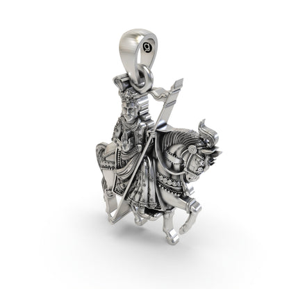 925 Silver Guga Jahar Veer Ji Pendant – Gogaji | Goga Veer | Zaher Veer Jewelry