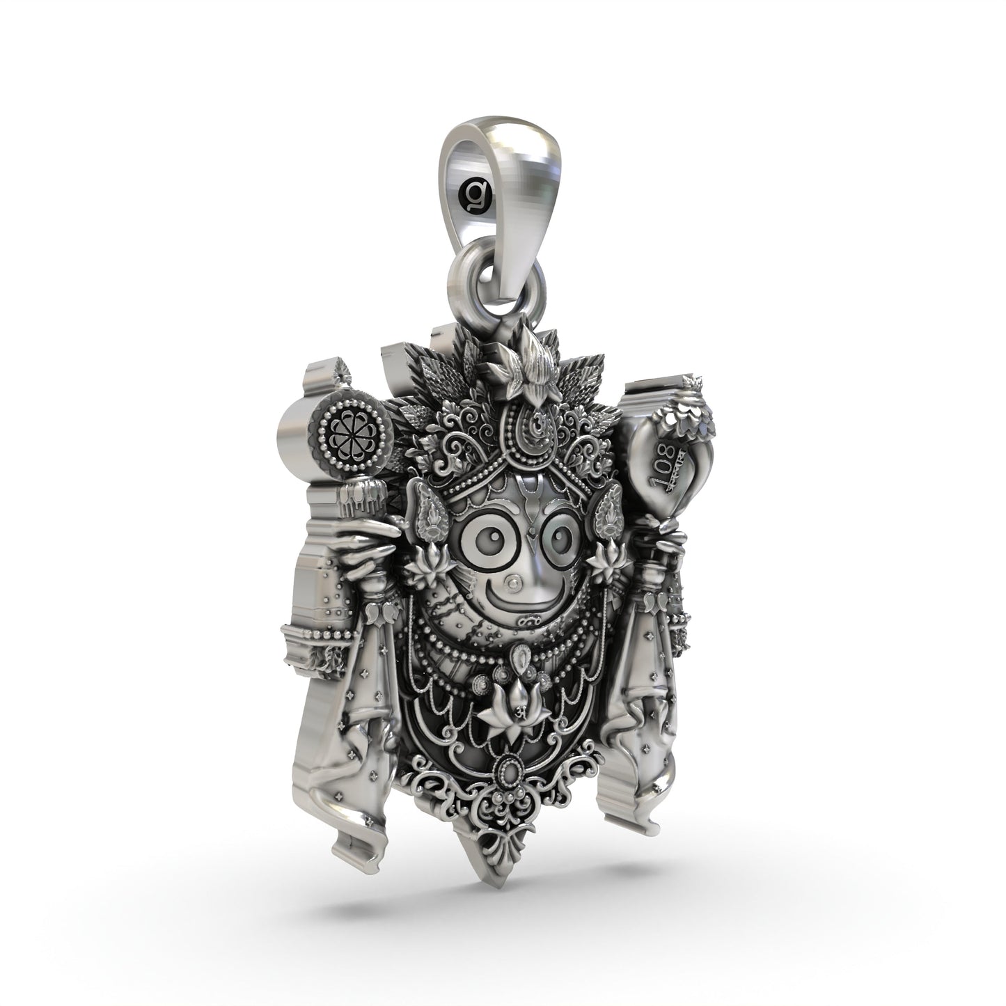 925 Silver Lord Jagannath Pendant – Puri Devotional Silver Jewelry
