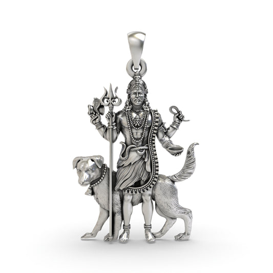 Sacred Kaal Bhairav 925 Silver Pendant