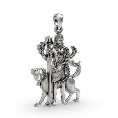 Sacred Kaal Bhairav 925 Silver Pendant