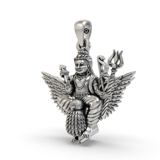 925 Silver Shani Dev Pendant – Lord Shani & Saturn Devotional Jewelry