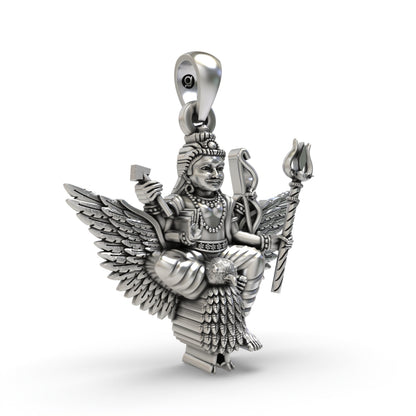 925 Silver Shani Dev Pendant – Lord Shani & Saturn Devotional Jewelry