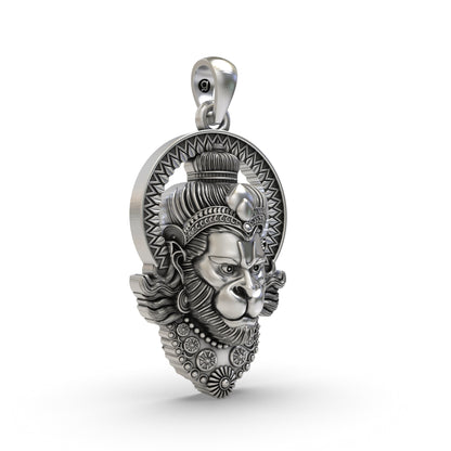 Divine Hanumanji Face 925 Silver Pendant