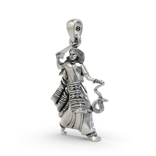 925 Silver Mogal Maa Pendant – Gujarati Devi Maa Devotional Jewelry