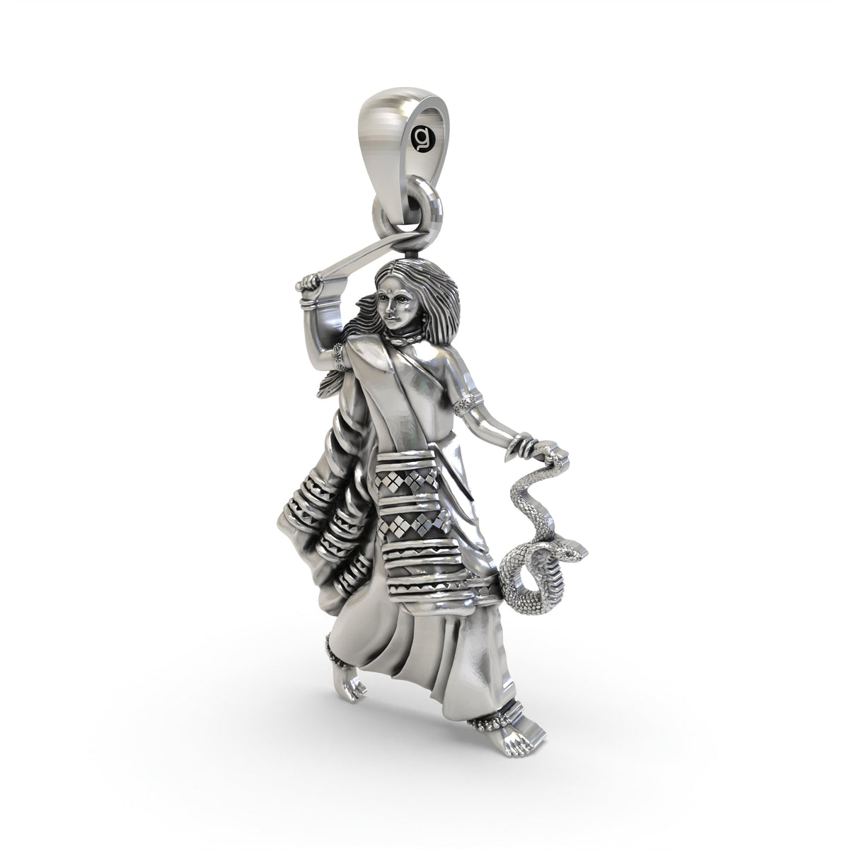 925 Silver Mogal Maa Pendant – Gujarati Devi Maa Devotional Jewelry