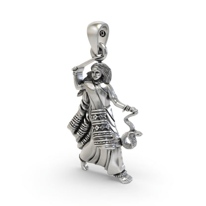 925 Silver Mogal Maa Pendant – Gujarati Devi Maa Devotional Jewelry