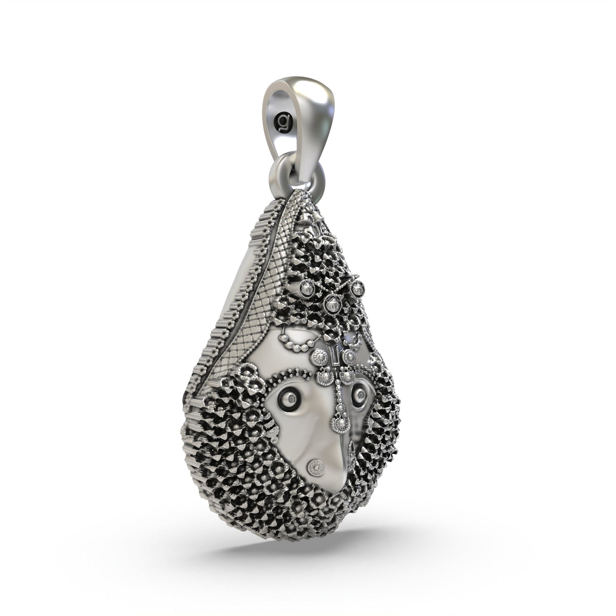 925 Silver Delhi Kali Maa Pendant – Fierce Goddess Kali Devotional Jewelry