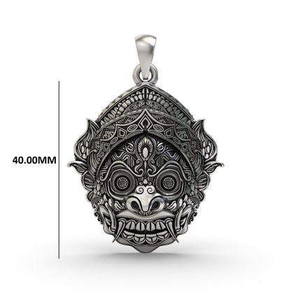 925 Sterling Silver Kirtimukha Face Pendant for Divine Protection