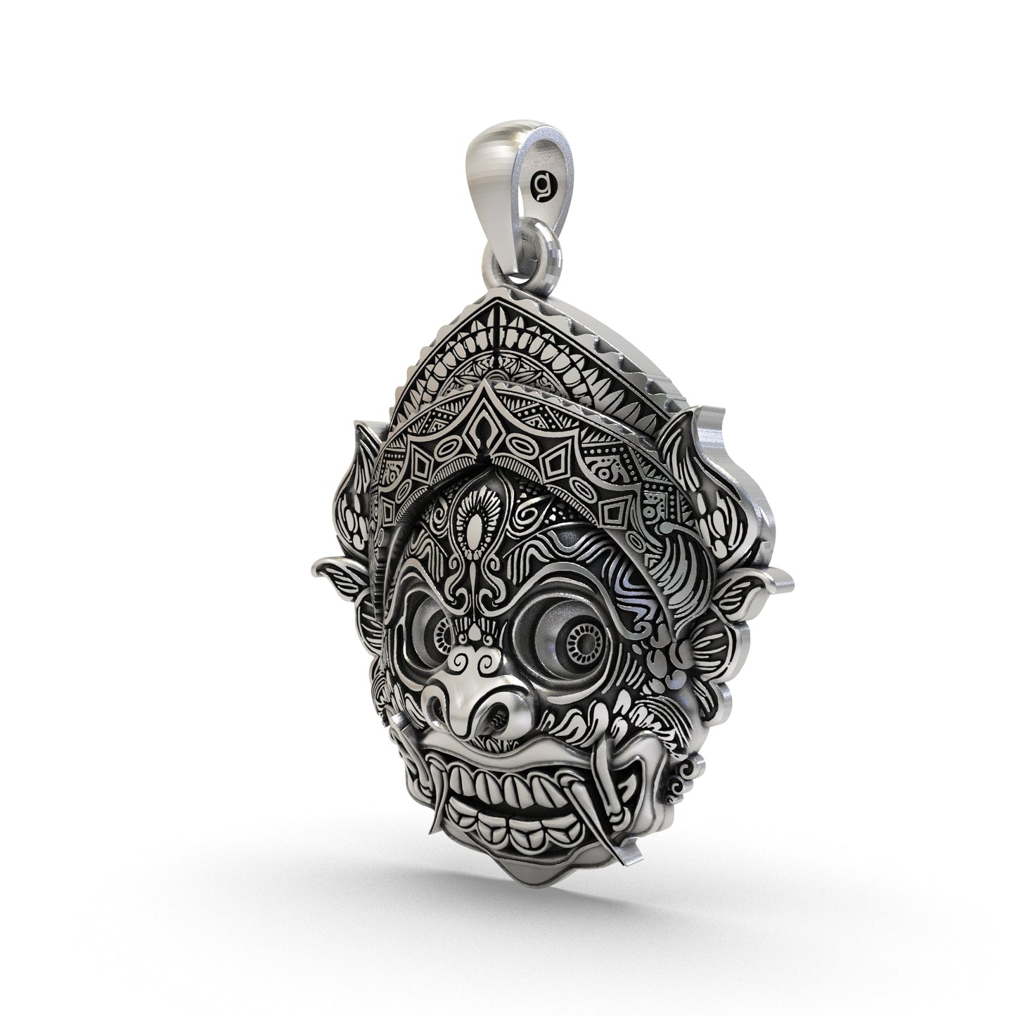 925 Sterling Silver Kirtimukha Face Pendant for Divine Protection
