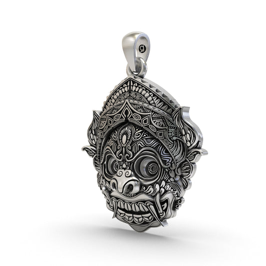 925 Sterling Silver Kirtimukha Face Pendant for Divine Protection