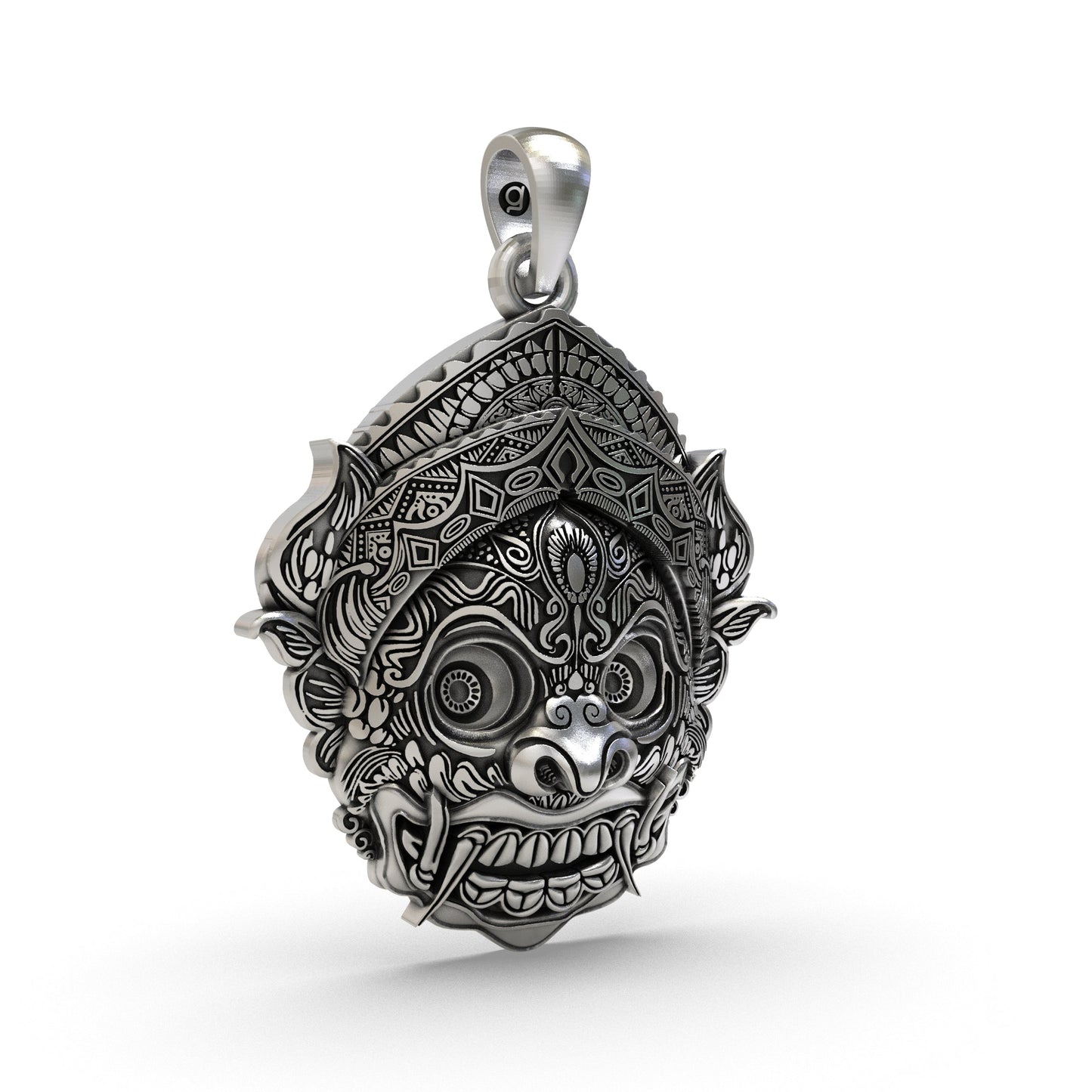 925 Sterling Silver Kirtimukha Face Pendant for Divine Protection