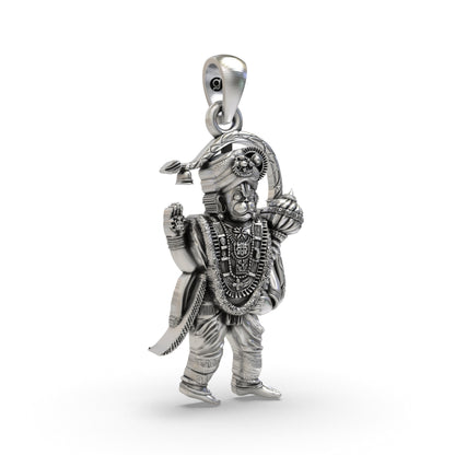 Divine Ashtamsa Varadha Anjaneyar Hanuman 925 Silver Pendant