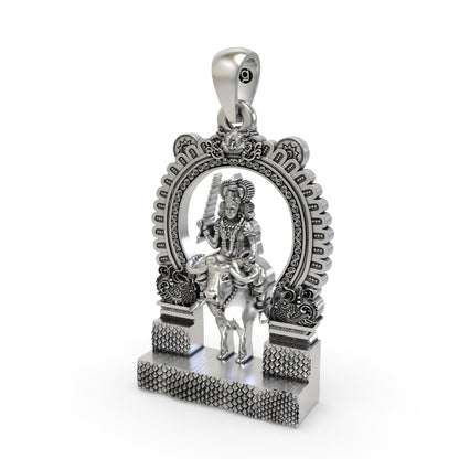 925 Silver Vishnumaya Swami Pendant – Chathan Swamy Devotional Protection Jewelry