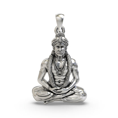925 Silver Muneshwara Swamy Pendant – South Indian Guardian Deity Devotional Jewelry