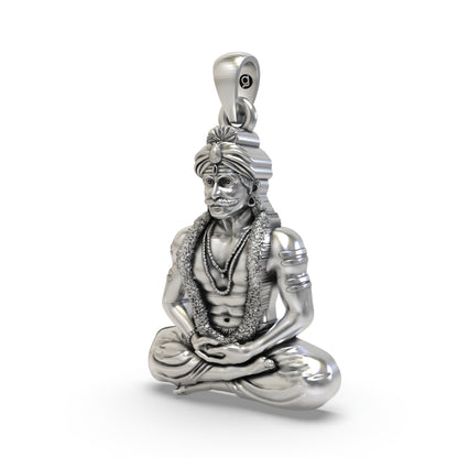 925 Silver Muneshwara Swamy Pendant – South Indian Guardian Deity Devotional Jewelry