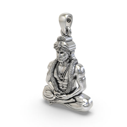 925 Silver Muneshwara Swamy Pendant – South Indian Guardian Deity Devotional Jewelry