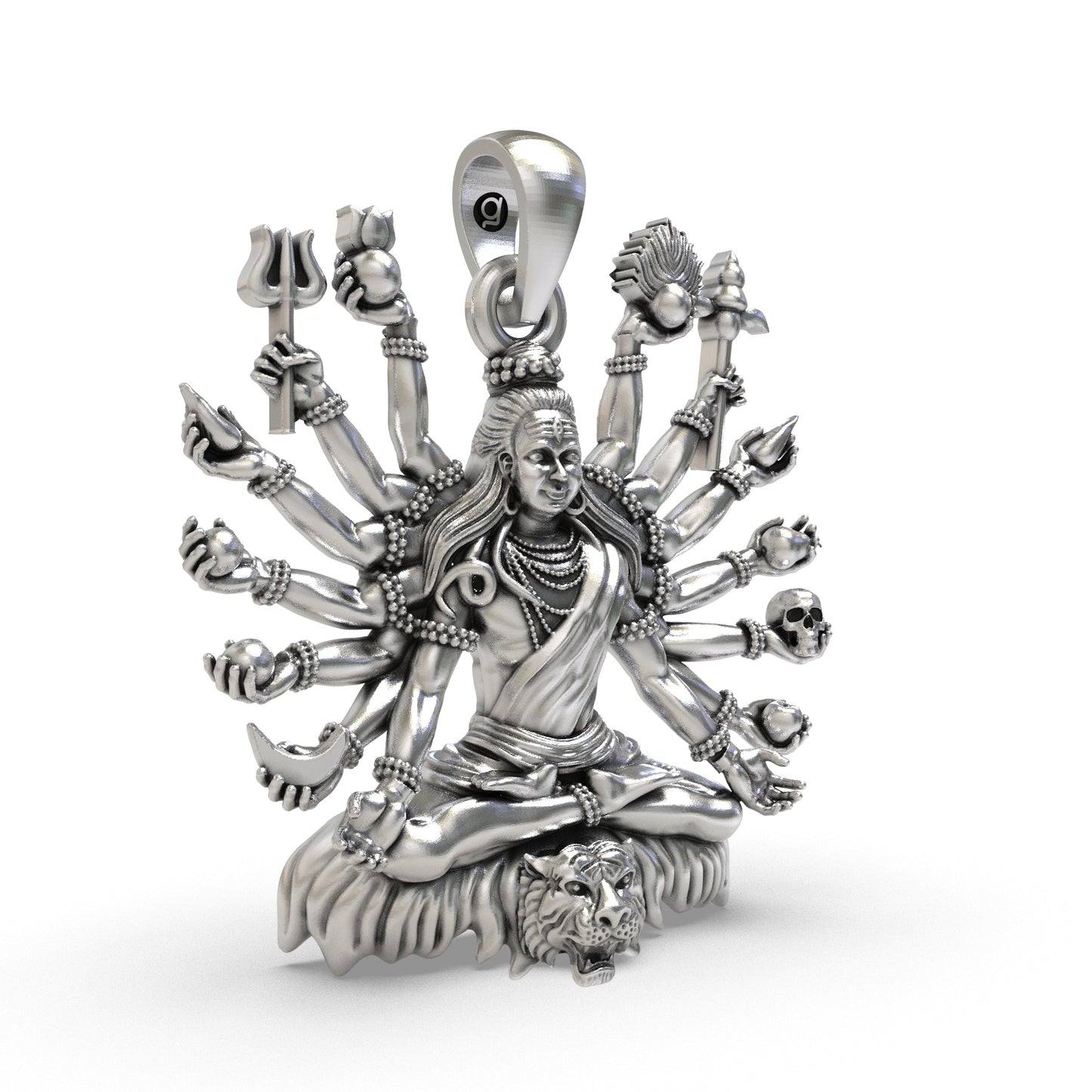 Sacred Shiva Mudra 925 Silver Pendant