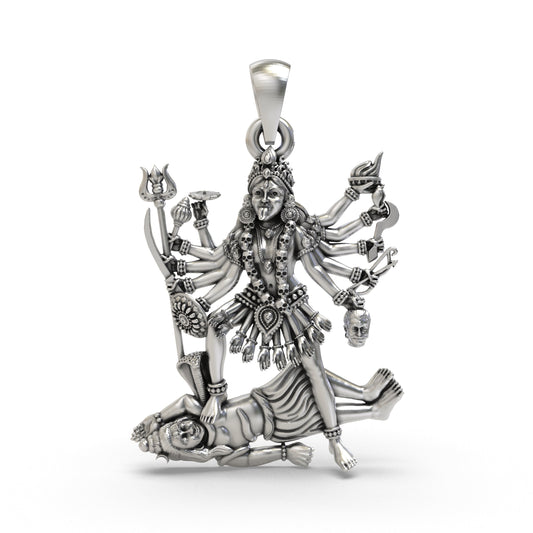 Divine Kali Maa 925 Silver Pendant