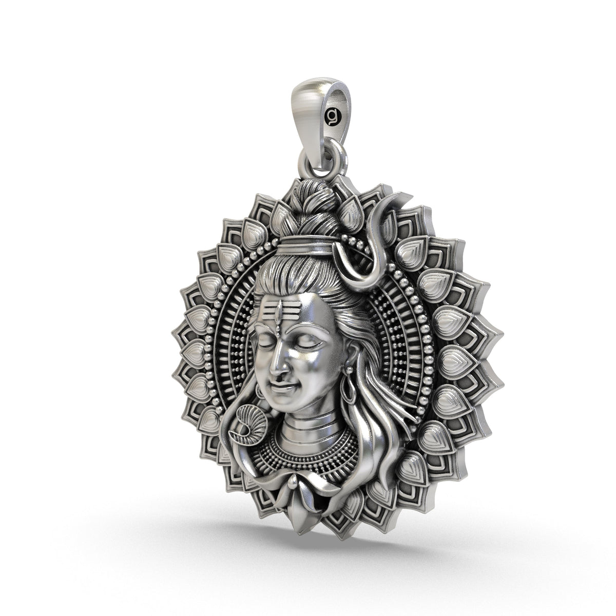 Divine Shiva Face 925 Silver Pendant