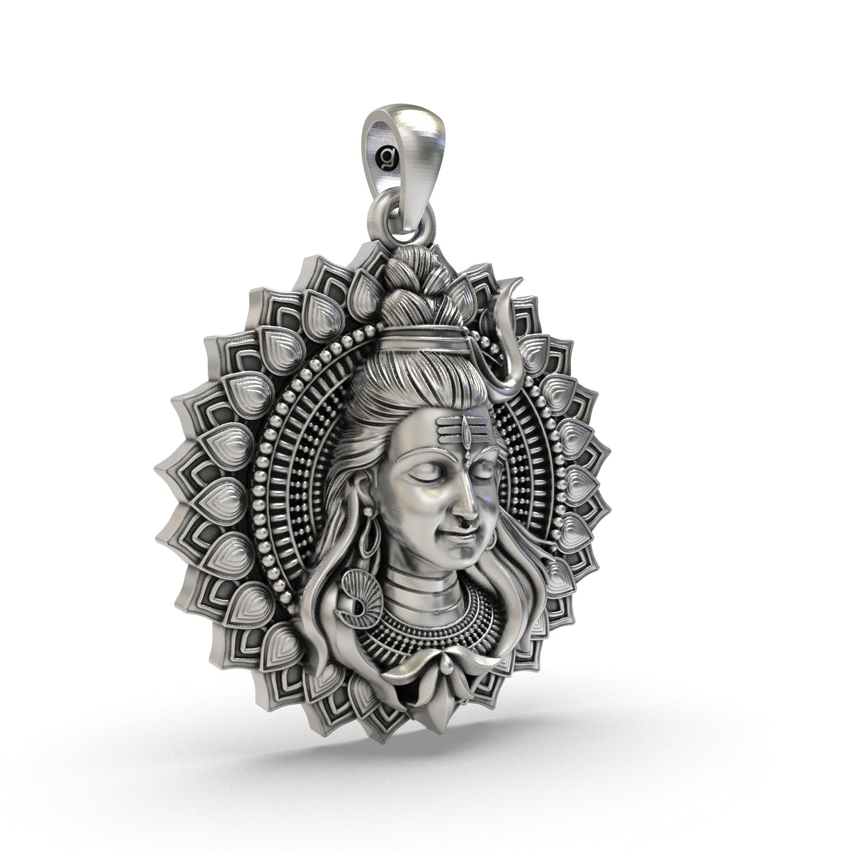 Divine Shiva Face 925 Silver Pendant