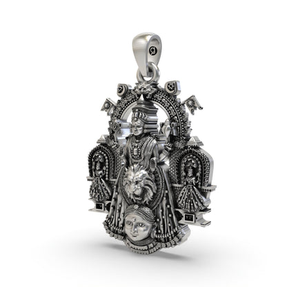 925 Silver Kollur Mookambika Devi Pendant – Goddess Mookambika Devotional Jewelry