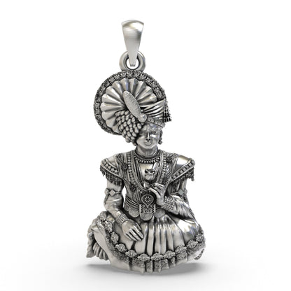 Divine Swaminarayan Bhagwan 925 Silver Pendant