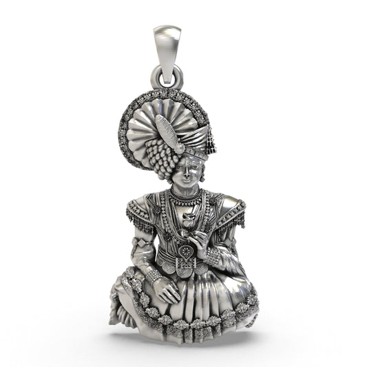 Divine Swaminarayan Bhagwan 925 Silver Pendant