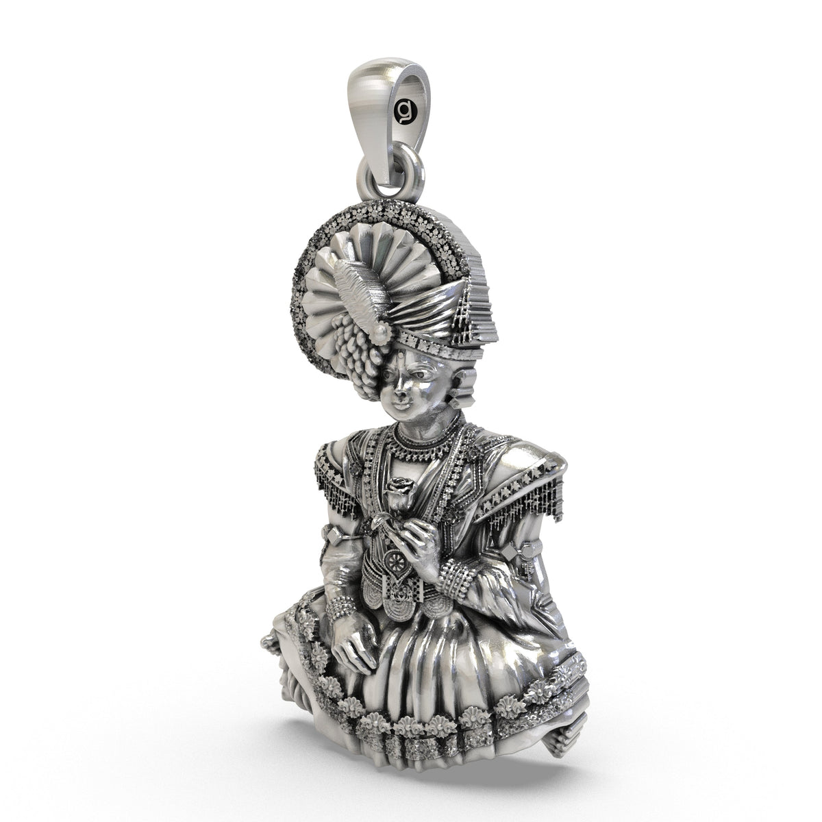 Divine Swaminarayan Bhagwan 925 Silver Pendant