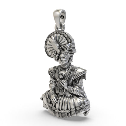 Divine Swaminarayan Bhagwan 925 Silver Pendant