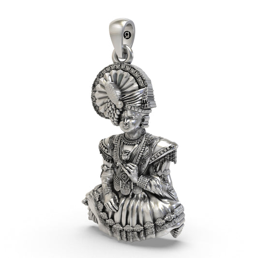 Divine Swaminarayan Bhagwan 925 Silver Pendant