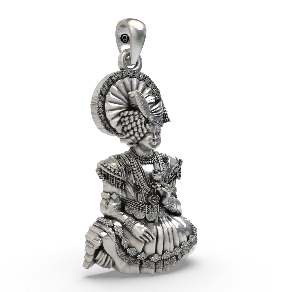 Divine Swaminarayan Bhagwan 925 Silver Pendant