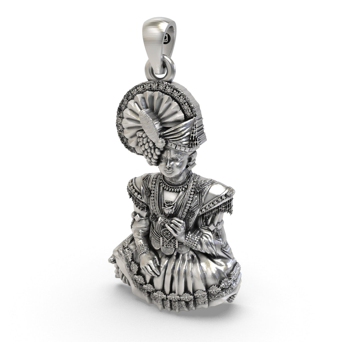 Divine Swaminarayan Bhagwan 925 Silver Pendant