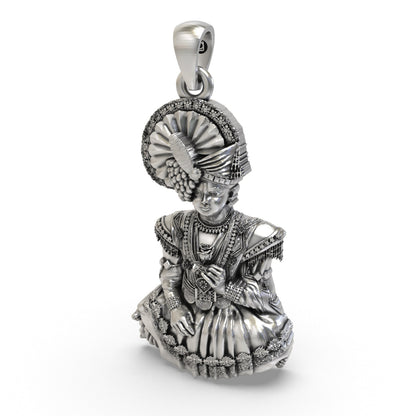 Divine Swaminarayan Bhagwan 925 Silver Pendant