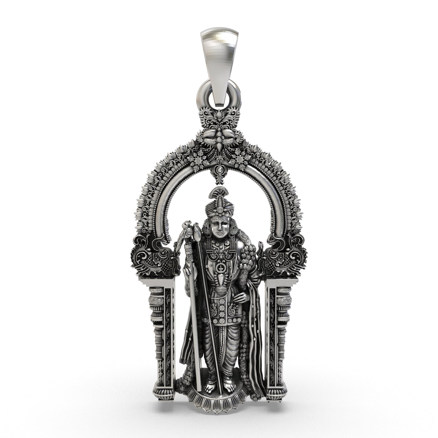 Divine Arulmigu Dhandayuthapani Swamy 925 Silver Pendant