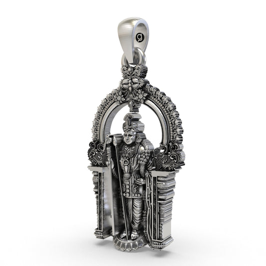 Divine Arulmigu Dhandayuthapani Swamy 925 Silver Pendant